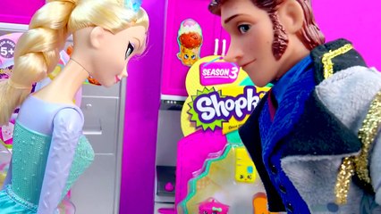 Disney Frozen Queen Elsa VS Prince Hans Shopkins Season 3 & 2 Pack Toy Unboxing Challenge