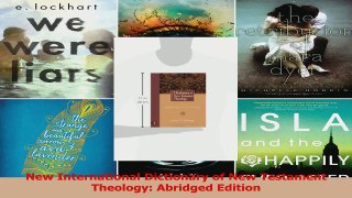 PDF Download  New International Dictionary of New Testament Theology Abridged Edition Download Full Ebook