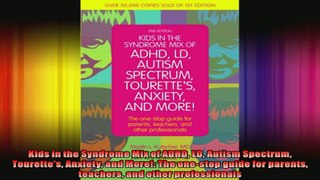 Kids in the Syndrome Mix of ADHD LD Autism Spectrum Tourettes Anxiety and More The