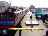 Georgia welcomes first Silk Road container train from China 2015