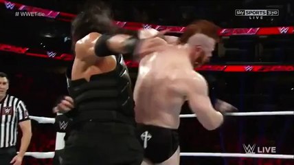Roman Reigns Superman punch to sheamus and cheating by Mr. Vince McMohan at WWE Raw 14th December 2015