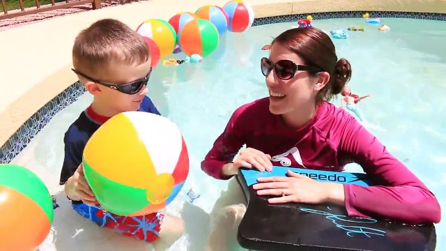 GIANT BALL PIT CHALLENGE Beach Balls in Pool with Disney Princess, McDonalds, Ugglys, Supe