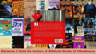 PDF Download  Because I Said So Junior A Biblical Study of Obedience Read Full Ebook