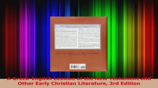 Read  A GreekEnglish Lexicon of the New Testament and Other Early Christian Literature 3rd Ebook Free