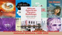 Read  African American Theater Buildings An Illustrated Historical Directory 19001955 Ebook Free