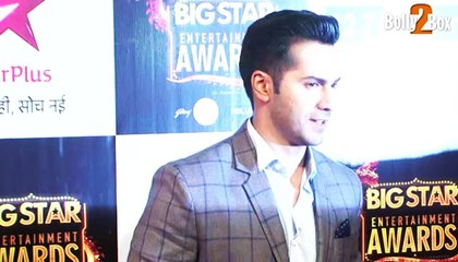 Download Video: Varun Dhawan Wins Most Entertaining Actor in a Thriller Role Award For Bollywood Movie Badlapur at Big Star Entertainment Awards 2015