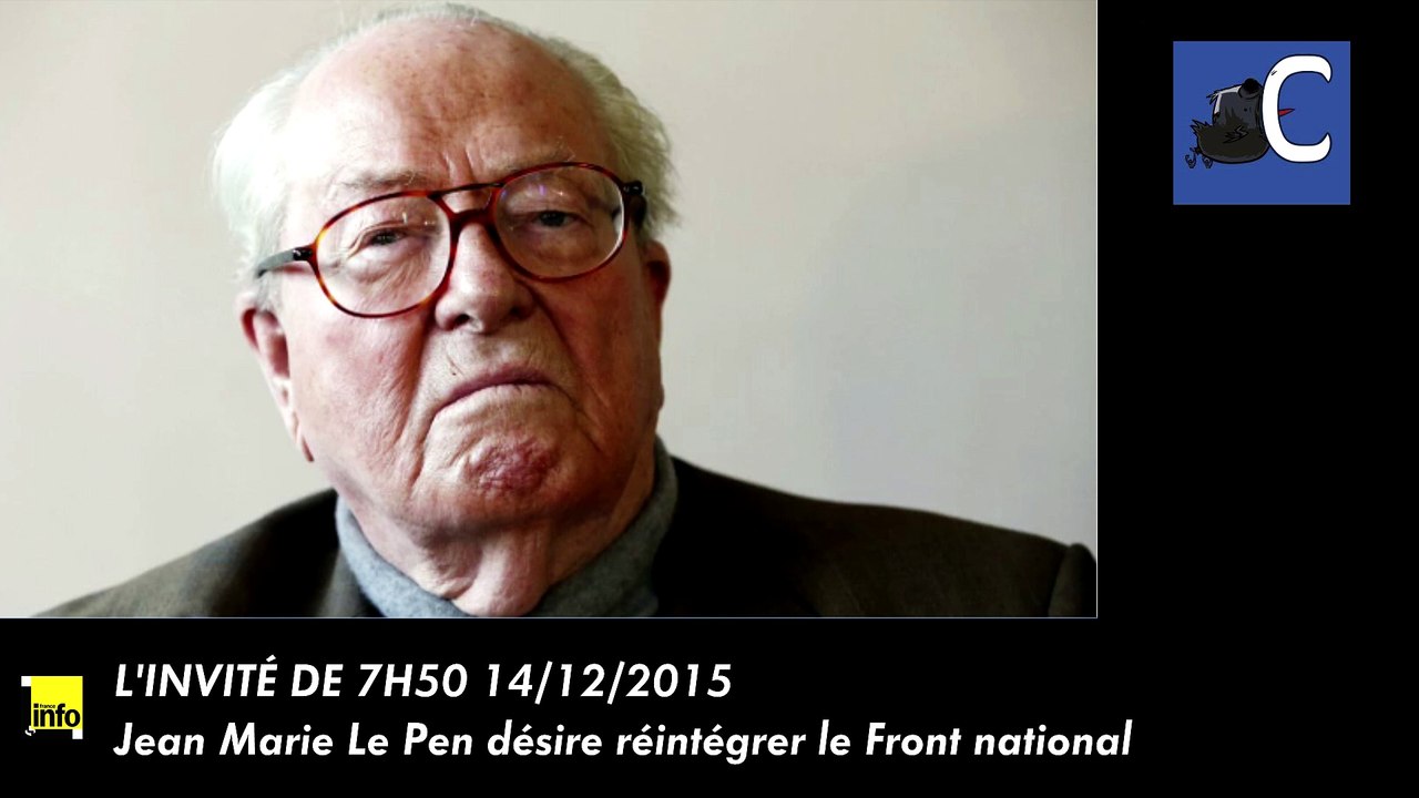 Jean Marie Le Pen désire réintégré le Front National