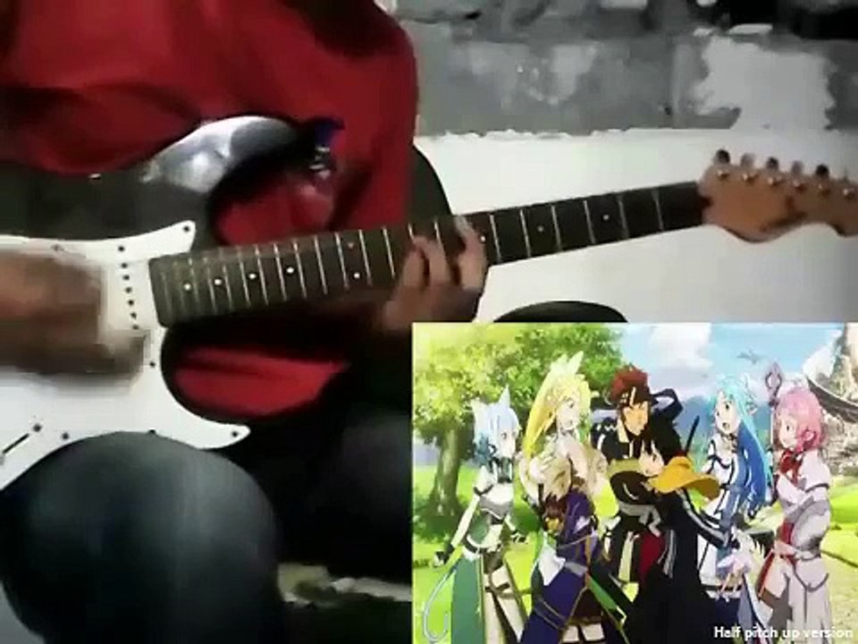 Sword Art Online Ⅱ OP 2 [courage] guitar cover