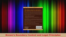 PDF Download  Browns Boundary Control and Legal Principles PDF Full Ebook