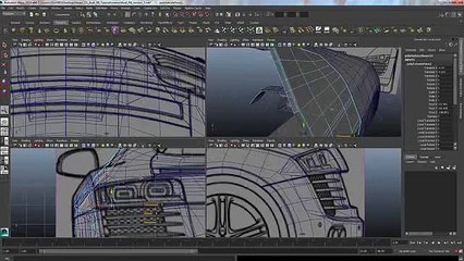 Audi R8 Modeling Tutorial Maya 2014 Clip18-10