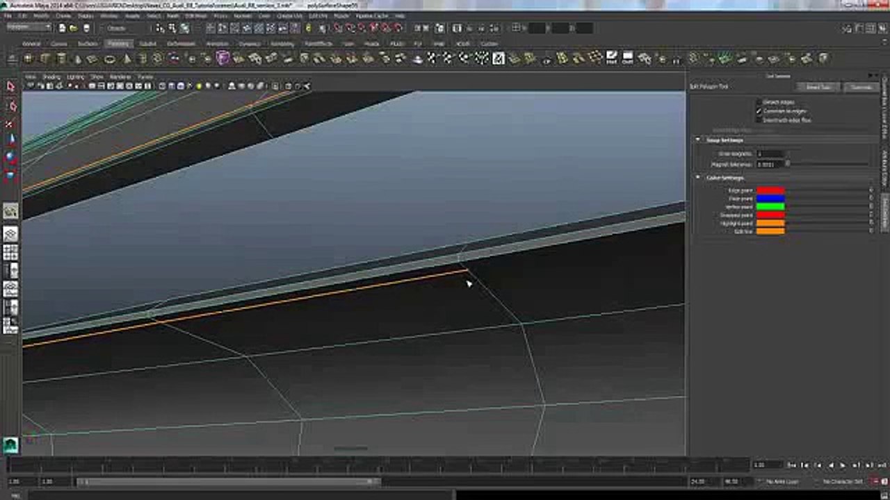 Audi R8 Modeling Tutorial Maya 2014 Clip21-14