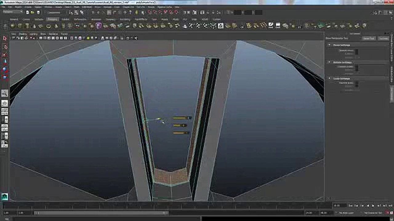 Audi R8 Modeling Tutorial Maya 2014 Clip45-40
