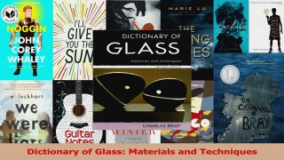 PDF Download  Dictionary of Glass Materials and Techniques Download Full Ebook