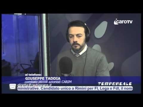 Icaro Tv. Banca Carim, a Tempo Reale Taddia dei Piccoli Azionisti