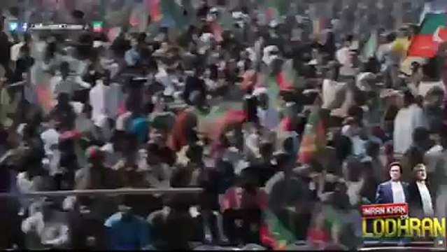Exclusive Footage of Imran Khan and Jahangir Khan Tareen in Lodhran Jalsa
