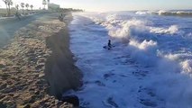 Entire Beach disappeared over one Night Storm in California - Carlsbad State