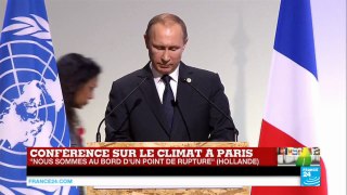 REPLAY :Discours du président russe Vladimir Poutine lors de la COP21 à Paris