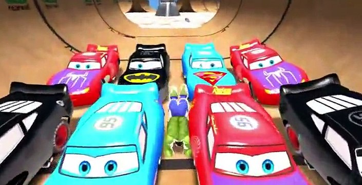 HULK & Red HULK Smash Custom Spiderman, Batman and Superman Lightning McQueen Cars