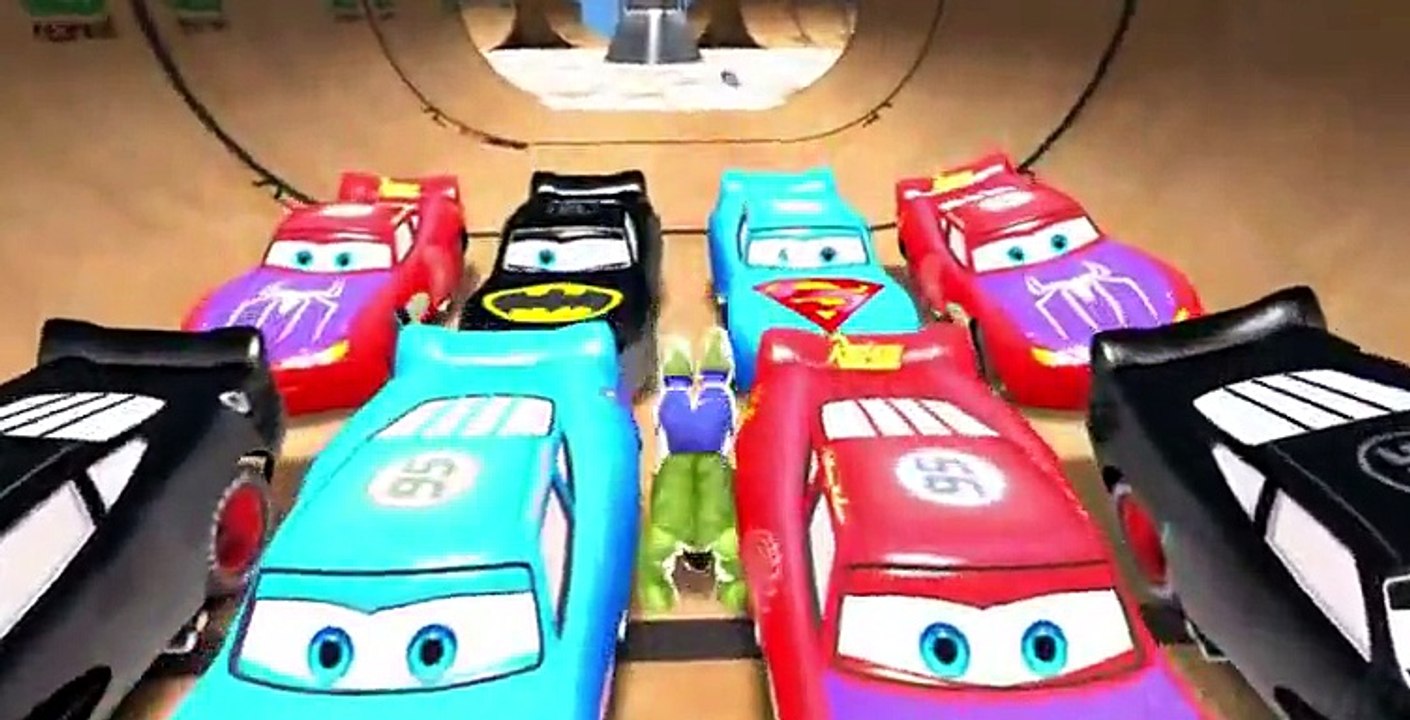 HULK & Red HULK Smash Custom Spiderman, Batman and Superman Lightning McQueen Cars