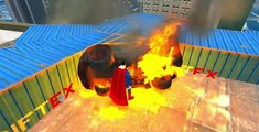 Superman Smash Party with Custom Spiderman, Batman & Superman Lightning McQueen Cars