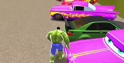Iron Man Epic Run with HULK and Lightning McQueen Cars Playtime Kids video + Songs