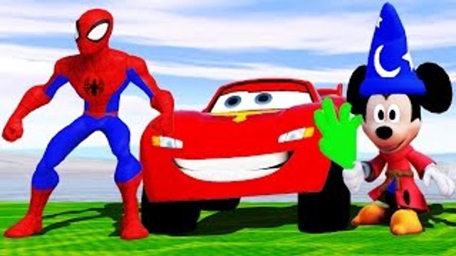 Mickey Mouse & Spiderman Superhero Play with Lightning McQueen Cars Disney Pixar Playtime