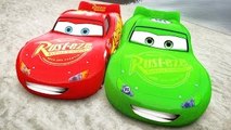 IRON MAN HULKBUSTER and HULK! Insane Race with Custom Disney Pixar Lightning McQueen Cars