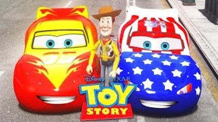 Disney Toy Story Woody, Buzz Lightyear & Lightning McQueen (Rayo McQueen) Slide and Jumps