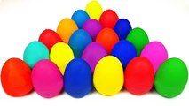 LEARN COLORS Surprise Eggs Play Doh & Toys   Peppa Pig, Cars Mcqueen, HULK & Batman, Minio