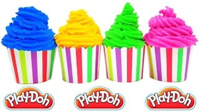 LEARN COLORS for Children w/ Play Doh Surprise eggs Ice cream Cupcakes Batman Peppa Pig Pl