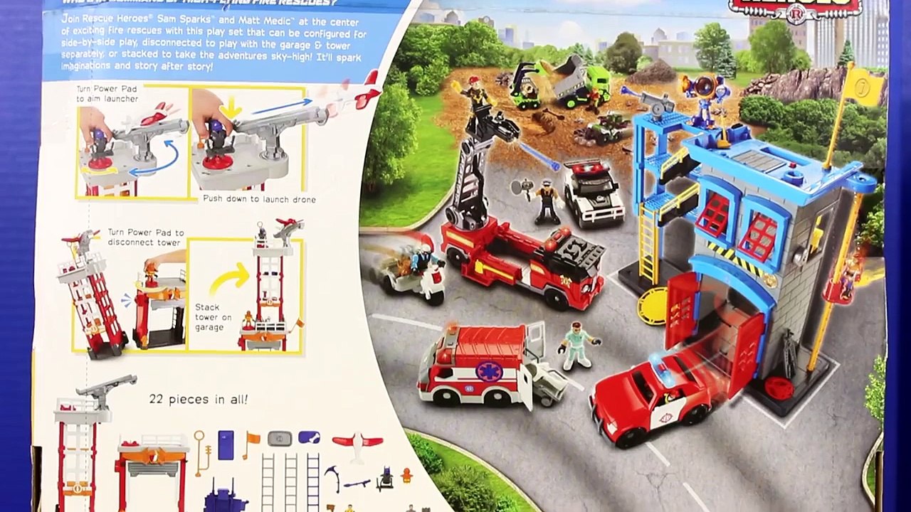 Imaginext Fire Command Center Review With Disney Pixar Rescue Squad Lightning McQueen Mate