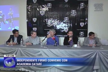Independiente firmó convenio con academia Catarí