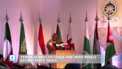 Yemen Agrees to Cease-Fire With Rebels Before Peace Talks