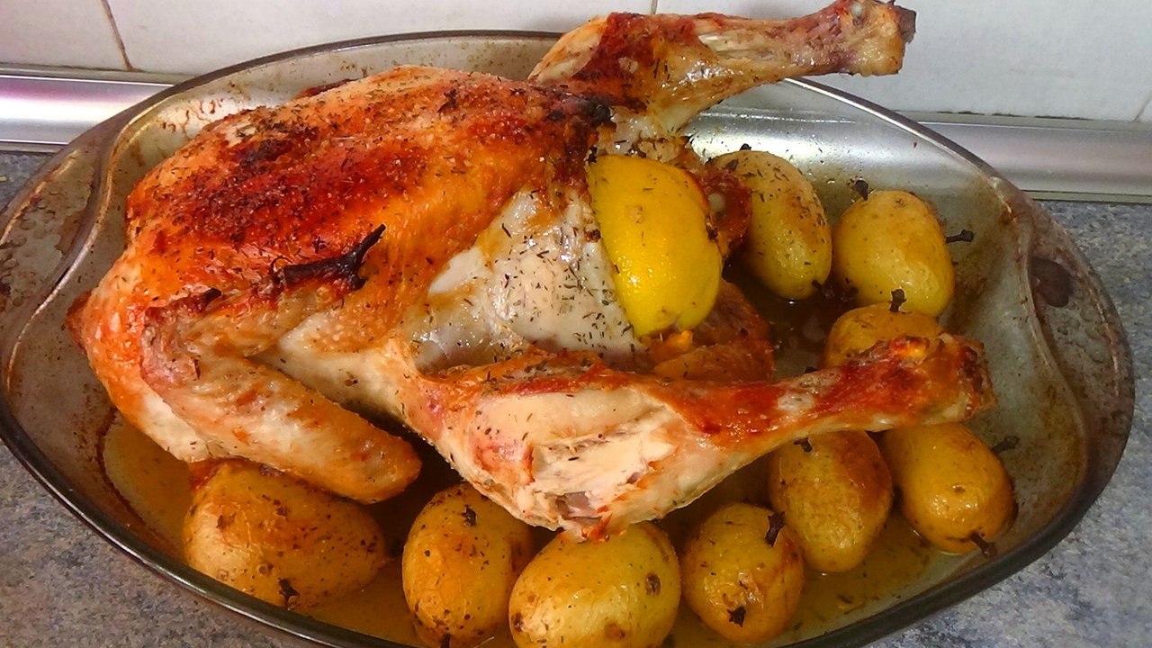 POLLO AL HORNO RELLENO - recetas de cocina navidenas faciles y economicas - Comidas rapidas de hacer