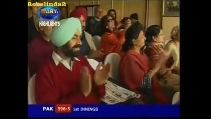 Shahid Afridi crazy 24 in 4 balls vs Harbhajan