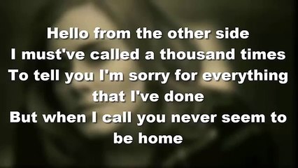 Adele Hello Lyrics (audio) - Hello Adele (Lyrics Video) Adele - Hello