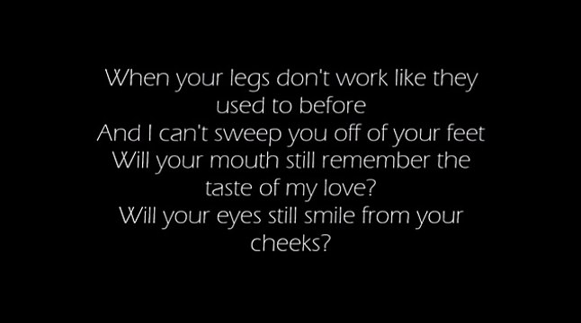 ED SHEERAN THINKING OUT LOUD LYRICS