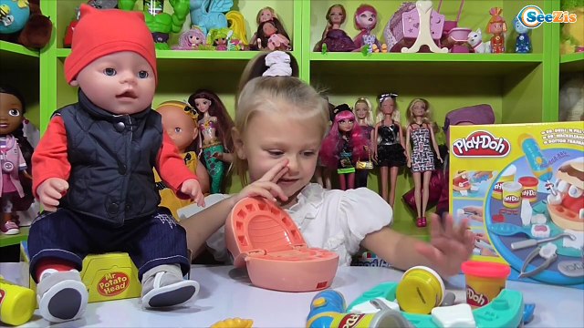 ✔ Кукла Беби Борн и стоматологический набор Плей До от Ярославы - Doll Baby Born and Play Doh ✔