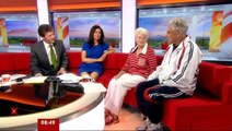 SUSANNA REID. BBC ONE. Breakfast Terry Donlon & Sylvia Andrews PING PONG 02nd.July.2012.