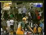 Famous six, car;window smashed by,Brett Lee vs India 2000