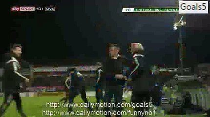 Maximilian Bauer Goal Unterhaching 1 - 0 Leverkusen DBF Pokal 15-12-2015