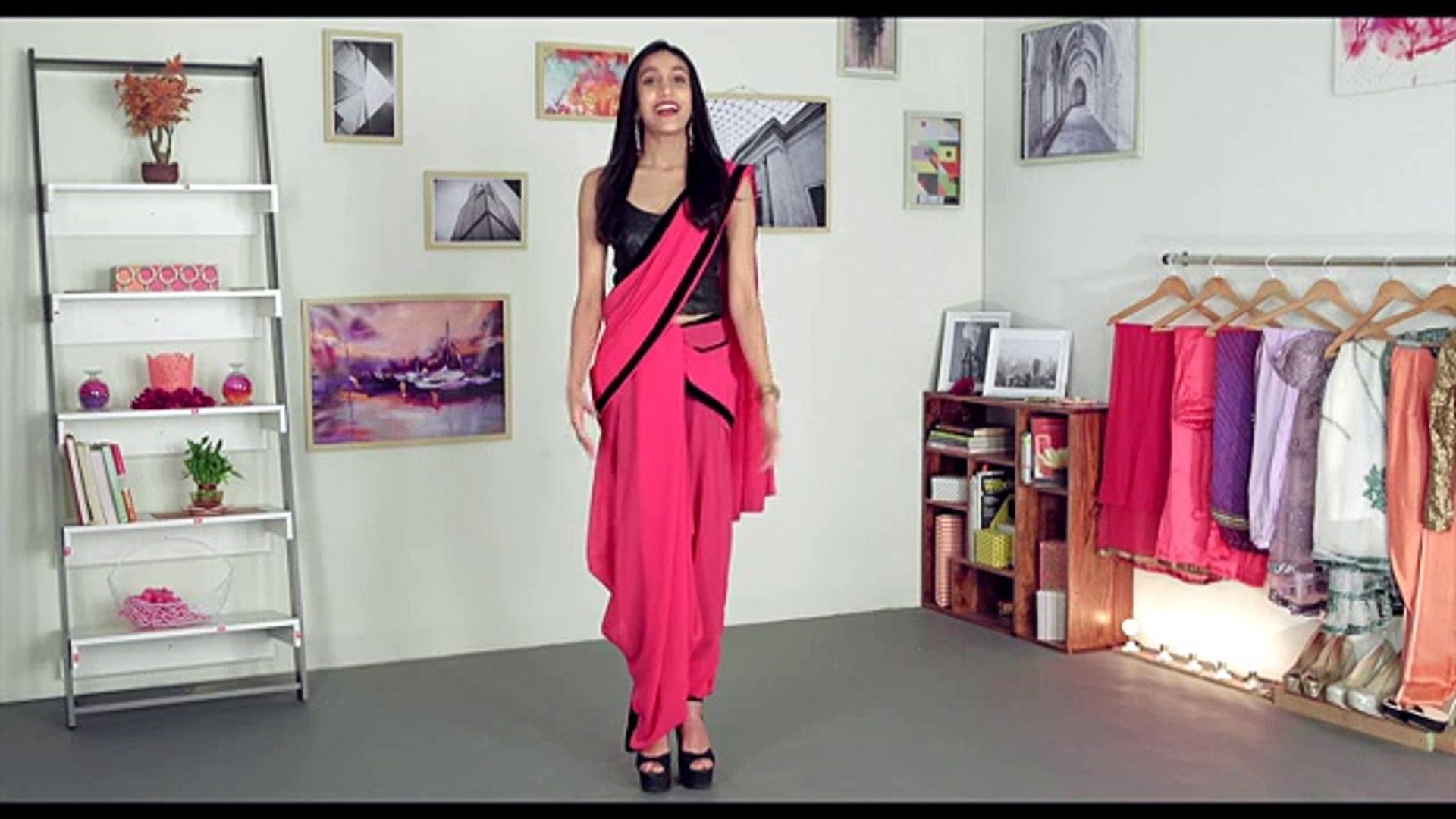 How To Wear A Saree - Dhoti Style