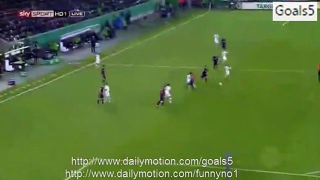 Lars Stindl Goal Monchengladbach 1 - 0 Bremen DBF Pokal 15-12-2015