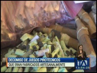 Decomisan pirotecnia artesanal en Bolívar