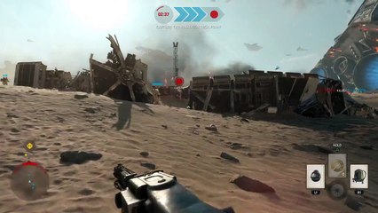 No Look Grenade Ownage Part II-STAR WARS Battlefront- Jakku Gameplay