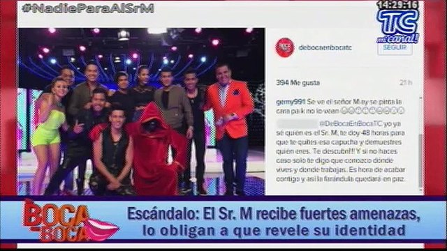 El Sr. M recibe fuertes amenazas, lo obligan a que revele su identidad