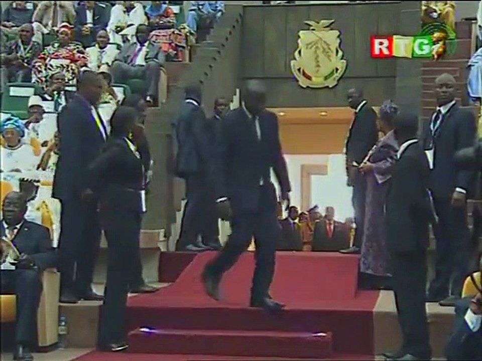 Arrivee des chefs d'état au palais mohamed v Guinée RTGt du 14 décembre 2015