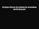 [PDF] Richtiges Zitieren: Ein Leitfaden für Jurastudium und Rechtspraxis Online