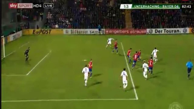 Karim Bellarabi Goal 1-3 / SpVgg Unterhaching vs Bayer 04 Leverkusen (DFB POKAL) 15.12.2015 HD