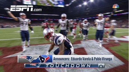 Announcers call James White's touchdown in Spanish
